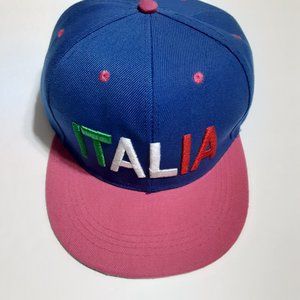 Italia Embroidered Multi Colored Snapback Hat/Cap